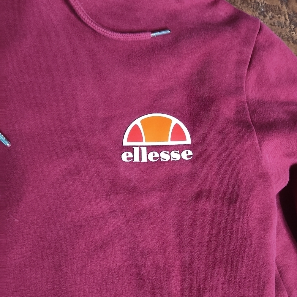 Ellesse Red Logo Hoodie SHS02216 Pullover Unisex Medium Streetwear - Picture 4 of 11